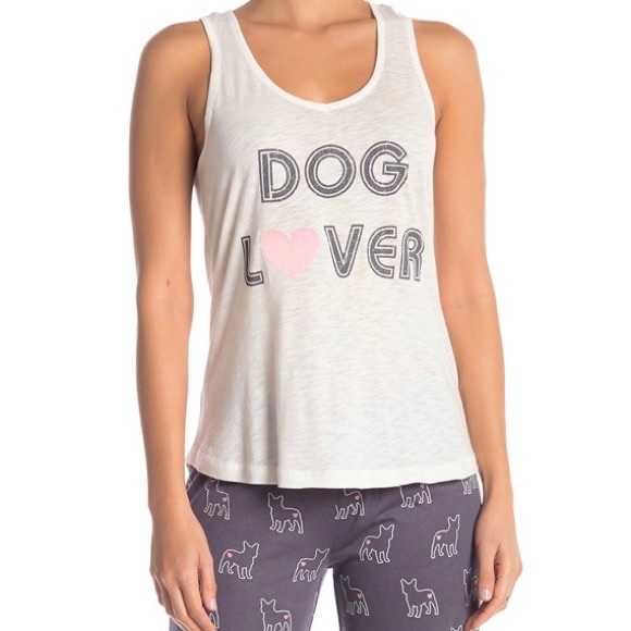 PJ Salvage Tops - EUC PJ Salvage Dog Lover Embroidered Tank Top
